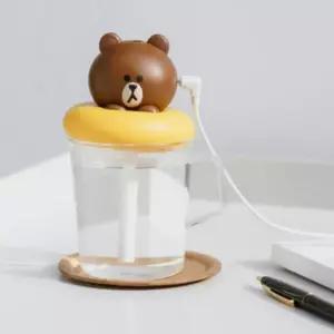 브라운 필터 생수병 사무실 탁상용 USB 미니 가습기 무소음 물병 휴대용 페트병 차량용 용가