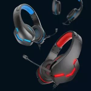 키밍 게이 헤드셋 마이크 게임 LED 헤드폰 고음향 고감도 이어폰 고급 이어쿠션감 가벼운 대회 유저