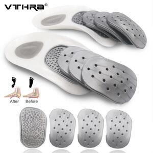 1세트 Flatfoot 마사지 Orthotics Insoles Cubitus Varus 정형외과 발 관리 교정 아치 지원 쿠션