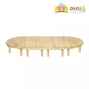 고무나무 책상(10인용)_영아 유아책상 유아공부상 아동책상 기관용 어린이집 유치원 공부방 원목책상