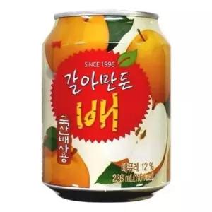 과즙음료 해태 갈아만든배 238ml X 12캔사무실간식 휴게실 접대용 매장 피씨방 음료수 주스 어린이