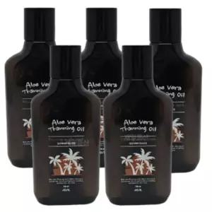 알로에베라 태닝오일 부드럽게 빛나는 브론징 5개썬 휴양지 야외 썬텐 하와이안 썬탠 태닝