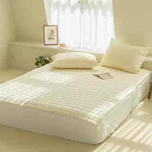 고밀도 항균 누빔 매트리스 커버 침대 패드 4면 밴딩 고정형 스커트 라지킹 베드 라텍스 킹커버 SS 카바 침
