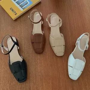 스트랩 샌들 3cm 미들힐 슈즈 여름 가을 신발 쇼핑 발편한여성구두 로우슬링백힐