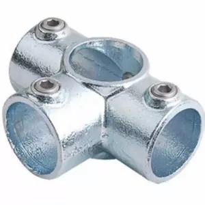 다용도 파이프클램프 실버 고정 배관연결조인트 아시바 각파이프 각연결