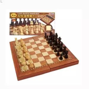 바니랜드 자석 원목 체스보드게임 보드 놀이 취미용 체스판