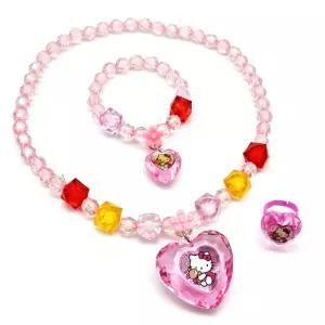 헬로키티 크리스탈 하트 목걸이세트 연핑크어린이주얼리 쥬얼리 여아선물 공주 장신구 캐릭터 터쥬