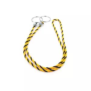 링고리 황흑 로프 12mm x 2M 라바콘용공사현장 안전 콘용 고깔용 접시 주차금지