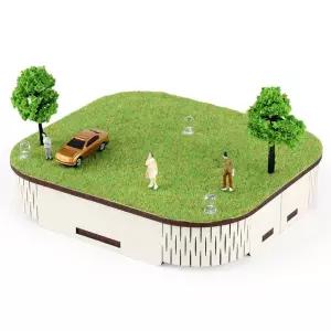 LED 무드등 디오라마 세트 (대)목재모형 조립키트 완구 방학숙제