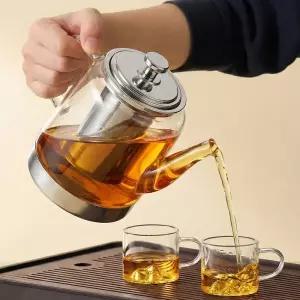 직화 인덕션 겸용 유리 주전자 스텐차망 티팟 1500ml 포트세트 내열 다관 신혼부부선물 차망 메이커 화주