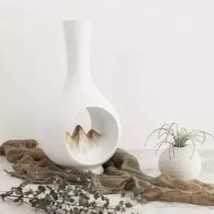 핸드메이드 모던 산수 오리엔탈 인테리어 화병 디자인 동양풍 도자기 소품 장식용 유리꽃 고급 고급꽃