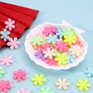 꽃비즈 여섯잎 팔찌 키링 만들기 약500g 도매링 매듭만들기 동대문 부자재 링부자재 레진아트재료