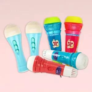 유아 마이크 장난감 아동 음성 에코 어린이 노래방 키즈 말하기 변조 음악 불빛 역할놀이 파티 세트 플라스