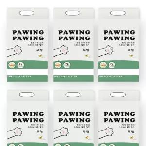 포잉천연극세두부모래1.5mm 7L 6개고양이배변용 화장실 캣화장실 탈취 배변용