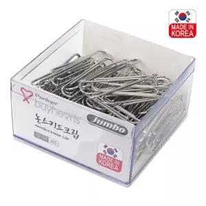 판교)점보 논스키드크립(JNS)-갑(5개입)미끄럼방지클 클립 스틸클 실버클 서류철클 논클 문구용클 사무용클