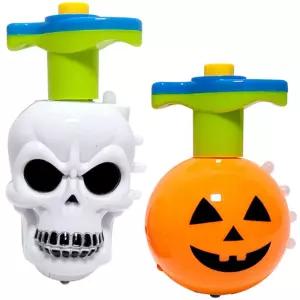 할로윈 불빛 멜로디 스핀팽이 4개이 소품 판촉물 어린이선물 파티 단체 라이트이