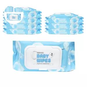 맑음한소끔 두꺼운 엠보싱 캡형 물티슈 72매 8팩