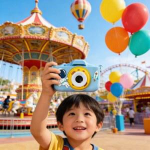 토이 카메라 귀여운 우주비행사 어린이 사진 비디오 기능이 있는 학생용 미니 디지털 완벽한 생일 선물