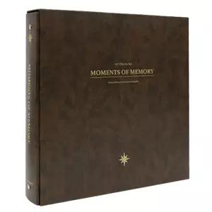 모닝글로리 점착앨범 4R 45매 브라운 포토 성장아기앨범 가족 접착식 전시 사진 붙이는