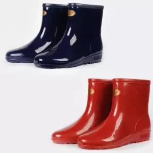 2색 1개 여성 향균 반장화 안전 위생 논슬립주방수화 수안전화 급식실안 미끄럼지화 고무 미끄럼지 농사 여