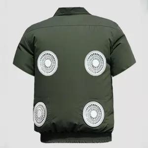 냉풍조끼 쿨조끼 아이스 작업복 선풍기 경량 반팔 4팬