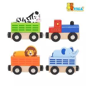 애니멀 자석기차 4종세트감각발달완구 장난감 유아 아기