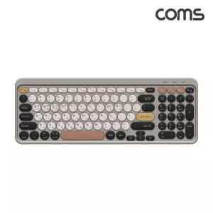 Coms 블루투스 무선 키보드 2.4Ghz Brown 사무용 PC 컴퓨터 휴대용 연결