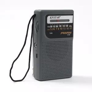 휴대용 작은 아날로그 AMFM 라디오 radio (그레이)등산 미니 스피커 어르신 소형 등산용 건전지 만능 낚시