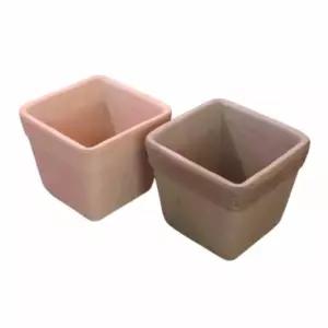 토분 사각 17x17x14cm 예쁜화분 미니소형 선인장 예쁜 인테리어 이쁜 빈화분 정화분 빈티지 토기 이태리 다