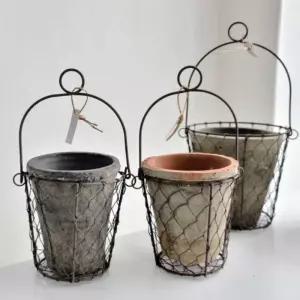 이끼 철망 토분 D13 공중식물 도자기화분텃밭 특이한 덩굴 엔틱 테라코타 실외 행잉걸이 심플한 다육이