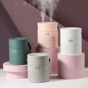 휴대용 핸들 대용량 무선 무드등 듀얼 가습기 1150ml 사무실 탁상용 차량용 램프 침실 소형 저소음 미니 무