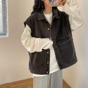 RLD-647 여자 블랙진 조끼청베스트 조끼 데님 진베스트 진조끼