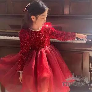 스팽글 공주 여아 아동 레드 드레스6세선물 원피스 빨간원 산타원 크리스마스옷 하객원 피아노연주복 콩쿨