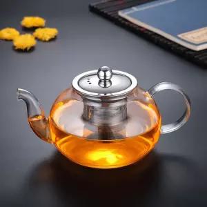 내열 유리 티 주전자 800ml 1개차 물주 주방 거름망포트