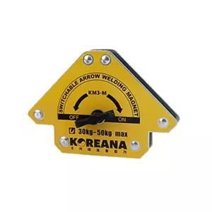 코리아나 강력 용접 자석 스위치형 KM3 M수공구 누르는 삼각대 고정기 공구 철판직각자