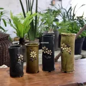 다육이 화분원통형 플라워1호 사무실 관엽식물 인테리어분갈이화분 도자기 도기 책상 탁상용 실내 이화분