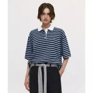 수아레 SUARE WOMEN 우먼긱시크 ST 하프 카라티 네이비 SBE2TS06WNV 1005222