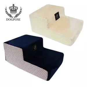 도그포즈 북유럽밸런스 삼각형 2단 스텝애견디딤대 강아지 펫스텝 하우스계단 애완