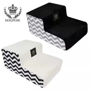 도그포즈 북유럽밸런스 지그재그 2단 스텝애견디딤대 강아지 펫스텝 하우스계단 애완