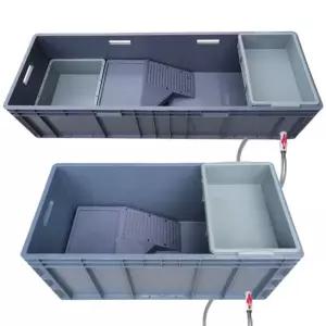 터틀텁 거북이 육지거북 구멍 파충류 수조 바닥 어항 사육장