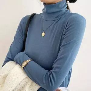 슬림핏 여자 목폴라 폴라티 티셔츠 레이어드 여성 목폴라 폴라티