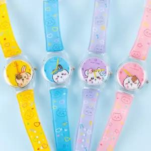 먼작귀 빙글뱅글 무빙워치-4EA바늘시계 어린이 손목 입학신선물 초등학생 아동생일 아날로그