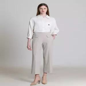 [아날도바시니][아날도바시니(ARNALDO BASSINI)] 플랩단추 뒷밴딩 통슬랙스 (택가격 218000원)