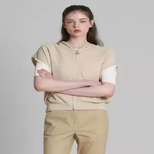 [아날도바시니][아날도바시니(ARNALDO BASSINI)] 비스코스 포켓 후드 니트조끼 (택가격 178000원)