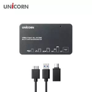 유니콘 XC-5000M USB3.2 Gen1 6in1 멀티카드리더기 올인원117종 지원 A+C타입스마트폰 C타입 블랙박스 COTG