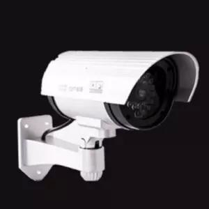상시점멸 CCTV 실외용 방범 페이크 모형 카메라돔형 가짜 도난방지 야간 무선 작동램프 현관보안 스티커포