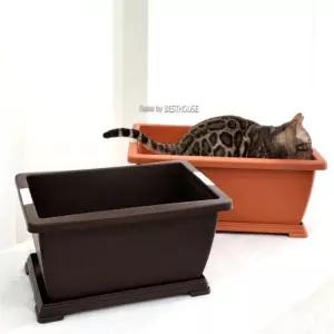 베란다 화분 채소밭 1호 텃밭상자 베란다텃밭화분 세트 테라스 가로긴 사각 야외 옥상 낮은 아파트