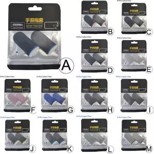 호환 1 세트 18핀 24핀 실버구리탄소 섬유 손가락 슬리브 모바일 게임 터치 스크린 손가락 코트 커버 소프