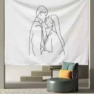 대형 패브릭 포스터 허그 L선물 그림 디자인 꾸미기 인테리어 아트 소품 벽포스터