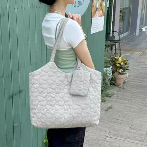 퀼팅 토트백 숄더 파우치 세트 캐주얼 데일리 가방 1020여성 외출 러블리 치세트
